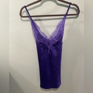 Victorias Secret Womens Lace Trim Slip Dress Sz M Sexy Intimate